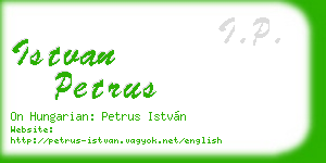 istvan petrus business card