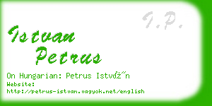 istvan petrus business card